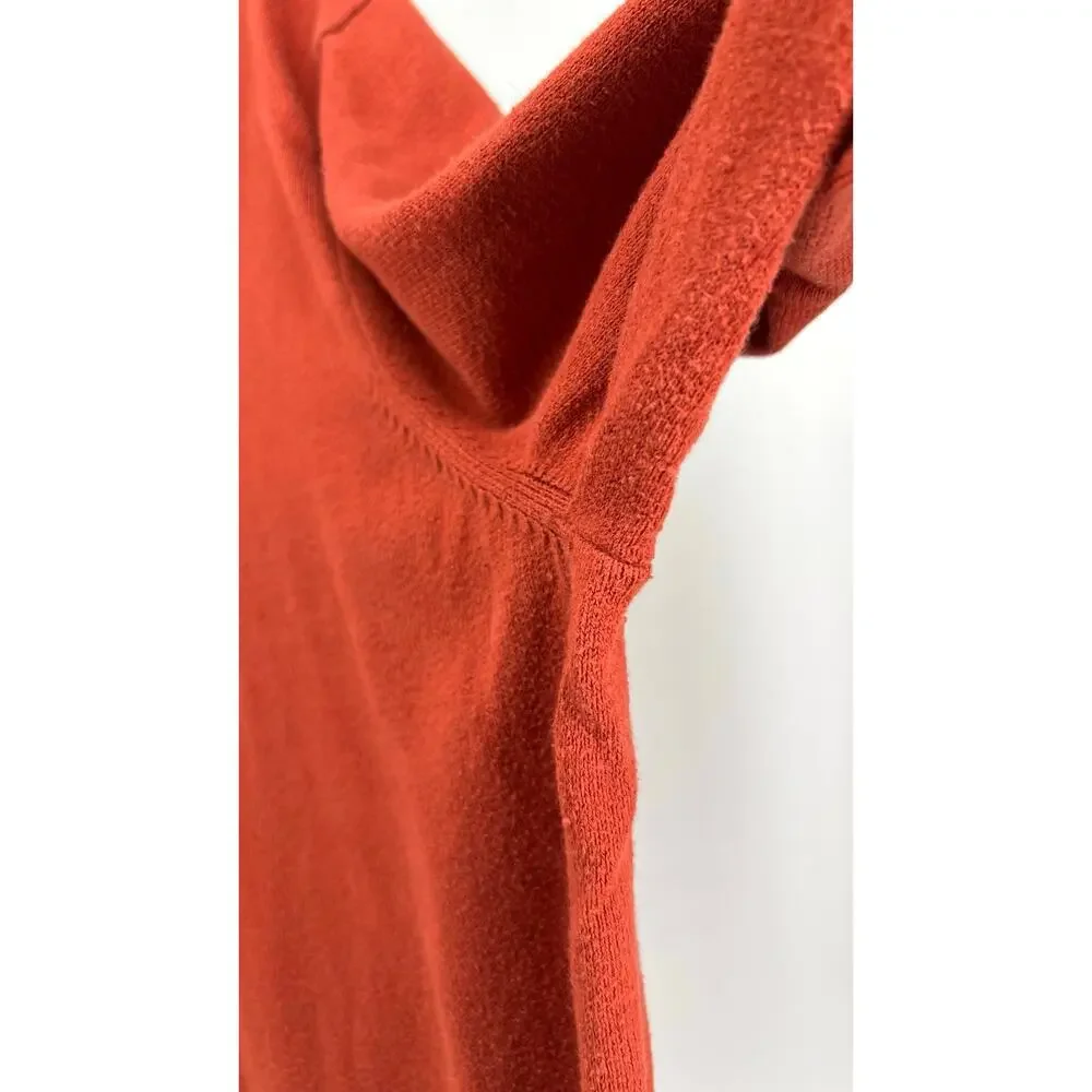 J.Crew Men's Cotton-Cashmere V-Neck Sweater Size XXL Burnt Orange Preppy